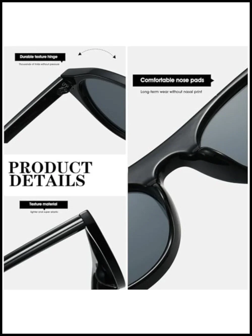 Retro Oval Cateye Sunglasses UV400 Protection Narrow Sun Glasses